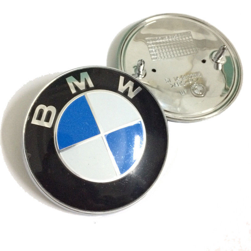 82MM BMW EMBLEM HOOD BADGE 2 PINS