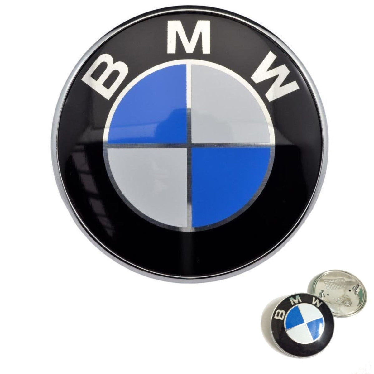 82MM BMW EMBLEM HOOD BADGE 2 PINS