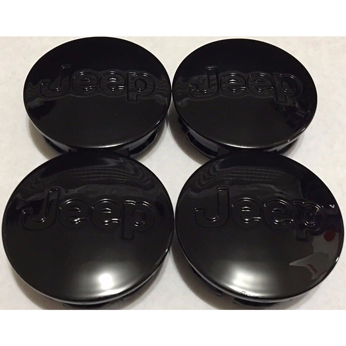 4x 56mm Jeep Black Wheel Center Caps 6 Side Auto