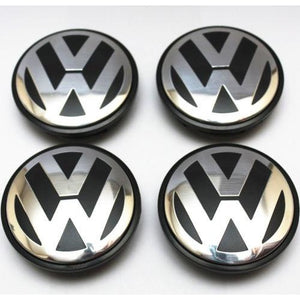 4x 70mm Volkswagen Wheel Center Caps - 6 Side Auto