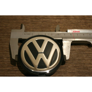 4x 63mm Volkswagen Wheel Center Caps - 6 Side Auto