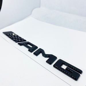 Gloss Black AMG Boot Trunk Emblem Badge Stick On For All Mercedes Benz AMGs - 6 Side Auto