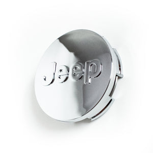 4x 56mm Jeep Chrome Wheel Center Caps - 6 Side Auto