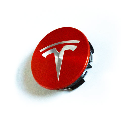4 PCS 56mm Red Tesla Model 3 Y S X Wheel Cap Kit Center Cap - 6 Side Auto