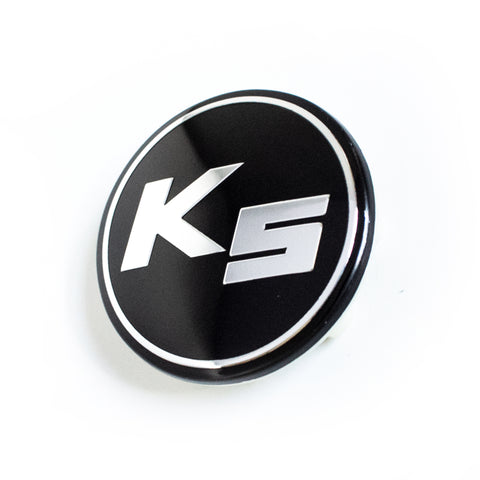 4x 58mm Kia K5 Black Wheel Center Caps - 6 Side Auto