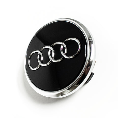 75mm Black Audi Wheel Center Caps OEM Centers Part Number 4L0-601-170-7ZJ - 6 Side Auto