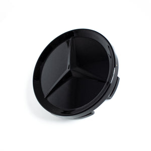 4X 63mm Gloss Black Mercedes Benz Wheel Center Caps - 6 Side Auto
