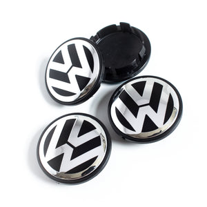 4x 70mm Volkswagen Wheel Center Caps - 6 Side Auto