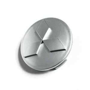 4pcs 60mm Mitsubishi Grey logo Wheel Center Hub Caps Badge covers Car Accessories for  Pajero SAX Outlander LANCER ECLIPSE - 6 Side Auto
