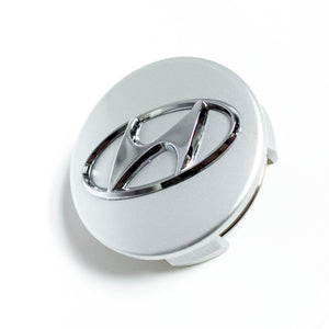 4x 60mm Hyundai Gray Wheel Center Caps - 6 Side Auto