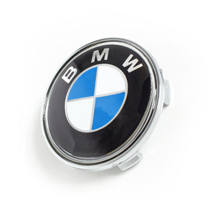 4x 60mm BMW Blue& White Wheel Center Caps - 6 Side Auto