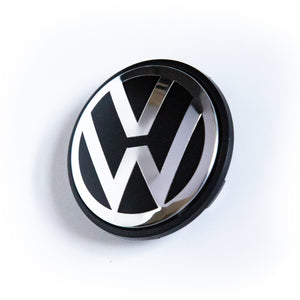 4x 75mm Volkswagen Wheel Center Caps - 6 Side Auto