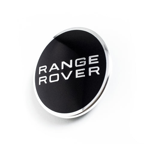 4x 63mm Range Rover Black Wheel Center Caps - 6 Side Auto