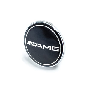 Mercedes Benz All Black AMG Affalterbach Colored Mount Front Hood Emblem Badge Ornament Logo 2048170616  57mm - 6 Side Auto