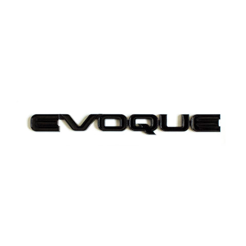 EVOQUE Gloss Black 160mm Side/Front/Rear Logo For Svr - Range Rover Discovery Velar DC100 Defender Vogue Badge (Pack of 1) - 6 Side Auto