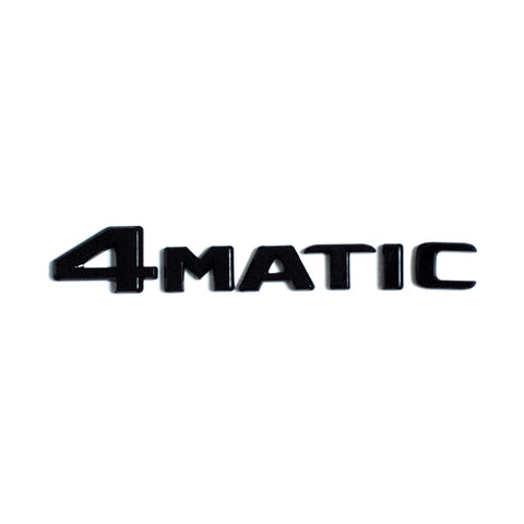 4 Matic Gloss Black AMG Boot Trunk Emblem Badge Stick On For All Mercedes Benz AMGs - 6 Side Auto