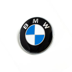 74MM BMW BLUE & WHITE EMBLEM HOOD BADGE 2 PINS - 6 Side Auto