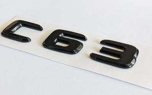 C63 Mercedes Benz Gloss Black Lettering Emblem Gloss Black AMG Boot Trunk Badge Stick On For All Mercedes - 6 Side Auto