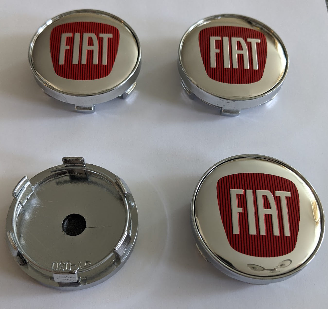 Abarth Accessoires Lot De 4 Cache-moyeux De Voiture Pour Abarth 500 595 695 Coppa Coppone Protege Jantes Voiture