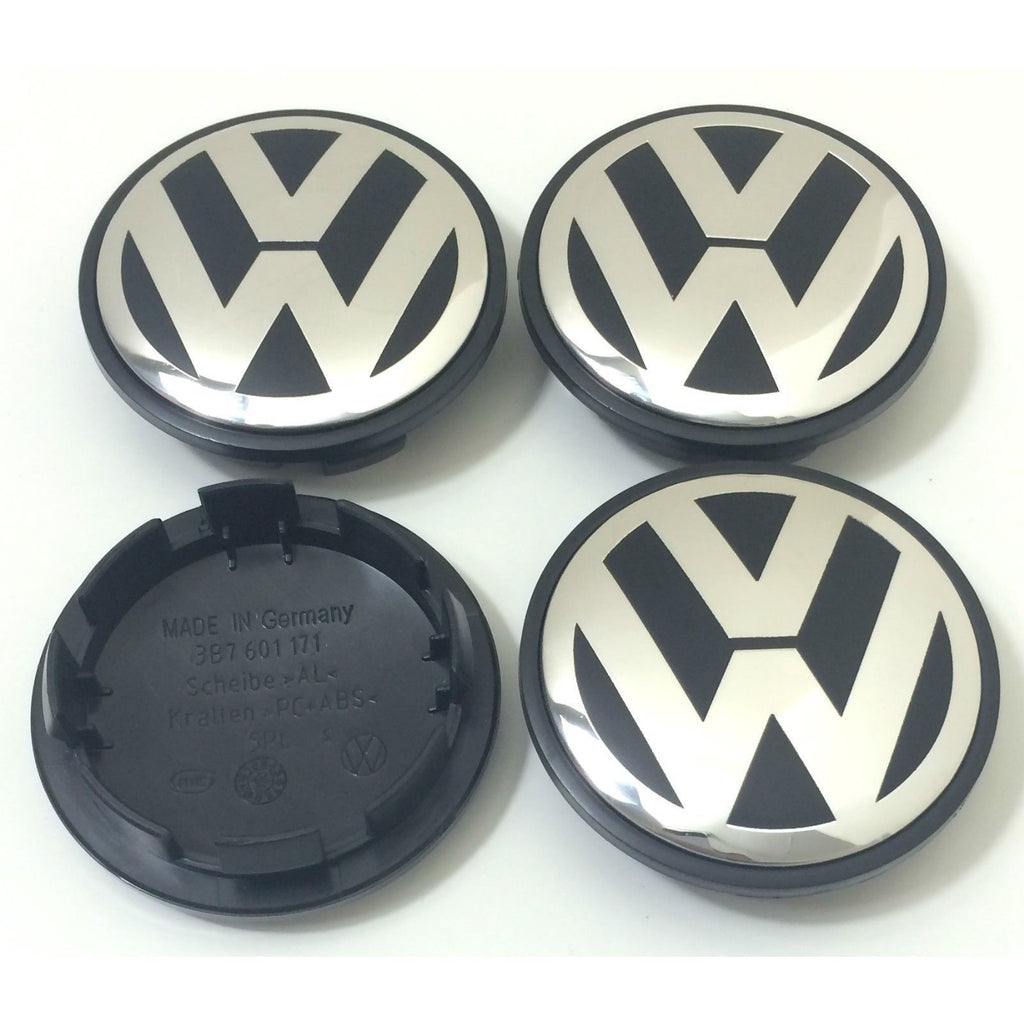 4-Pack 65mm Universal ABS Wheel Center Caps - Silver, Fits Front Or Rear Wheels