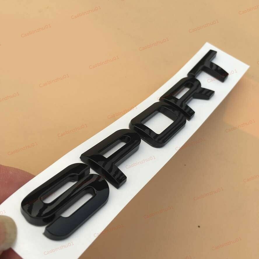 Black Letters SPORT Autobiography Trunk Lids Rear Badge Emblem Emblems ...