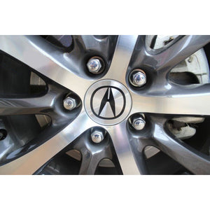 4x 69mm Acura Chrome  Wheel Center Caps - 6 Side Auto