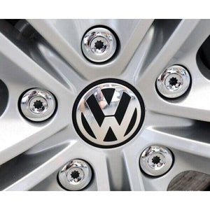 4x 65mm Volkswagen Wheel Center Caps - 6 Side Auto