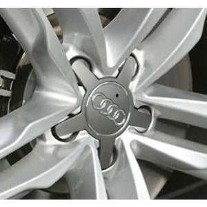 4x 134mm Silver Audi Wheel Center Caps Part # 4F0 601 165 - 6 Side Auto