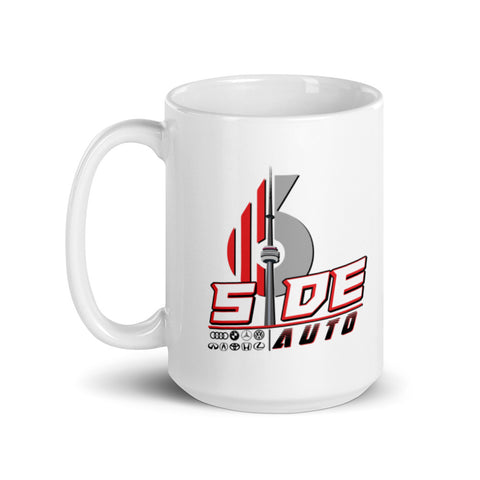 6sideauto - White glossy mug - 15oz - 6 Side Auto